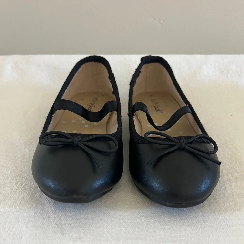 Cat & Jack Black Kids Dress Shoes with Bow